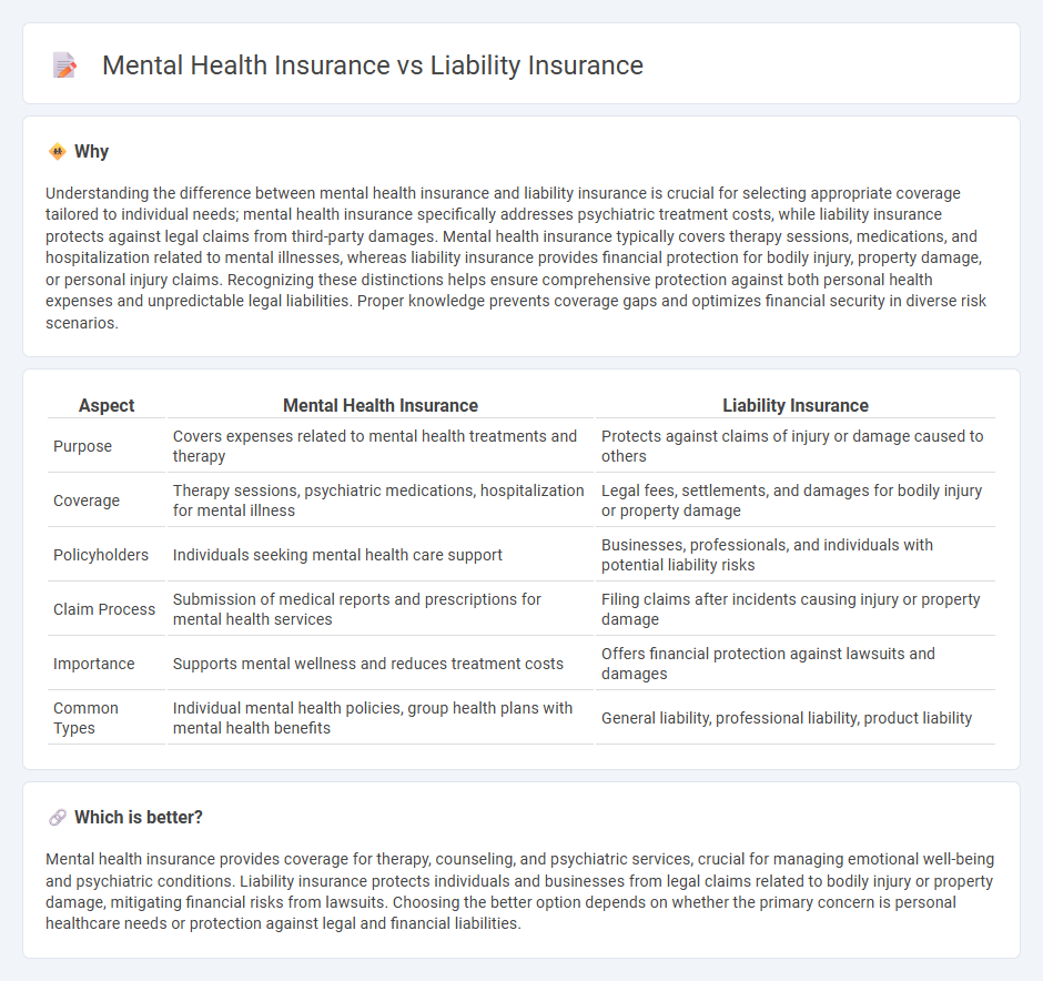 Mental Health Insurance vs Liability Insurance in Insurance