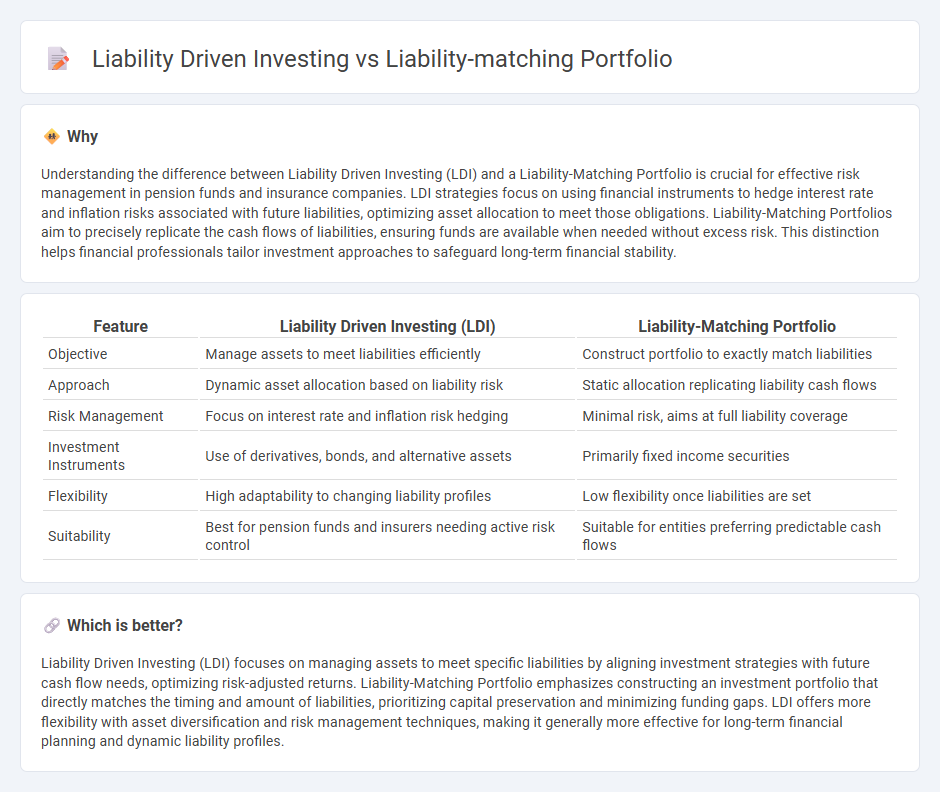 Liability Driven Investing vs Liability-Matching Portfolio in Finance