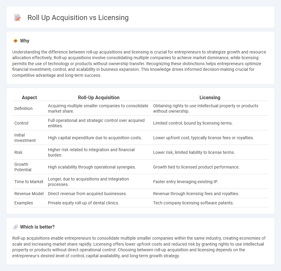 Roll Up Acquisition vs Licensing in Entrepreneurship