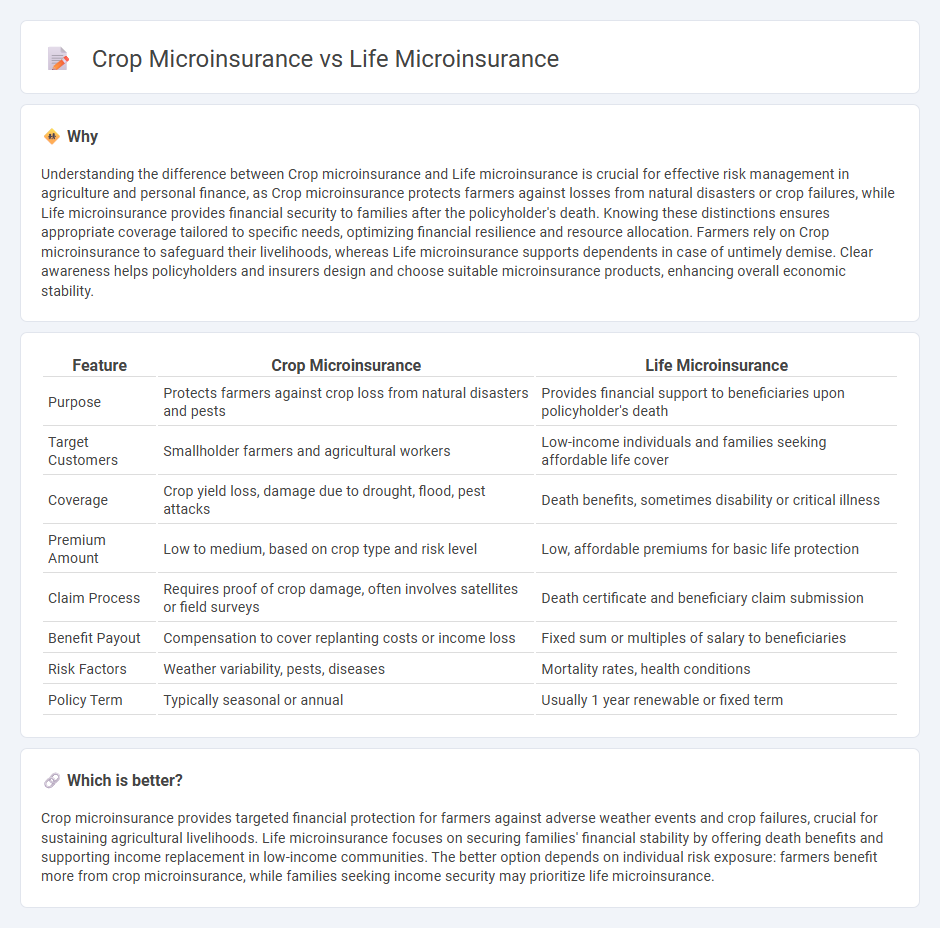 Crop Microinsurance vs Life Microinsurance in Insurance