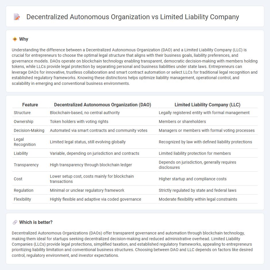 Decentralized Autonomous Organization vs Limited Liability Company in Entrepreneurship