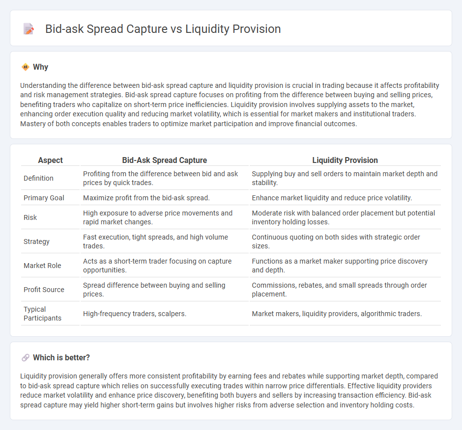 Bid-Ask Spread Capture vs Liquidity Provision in Trading