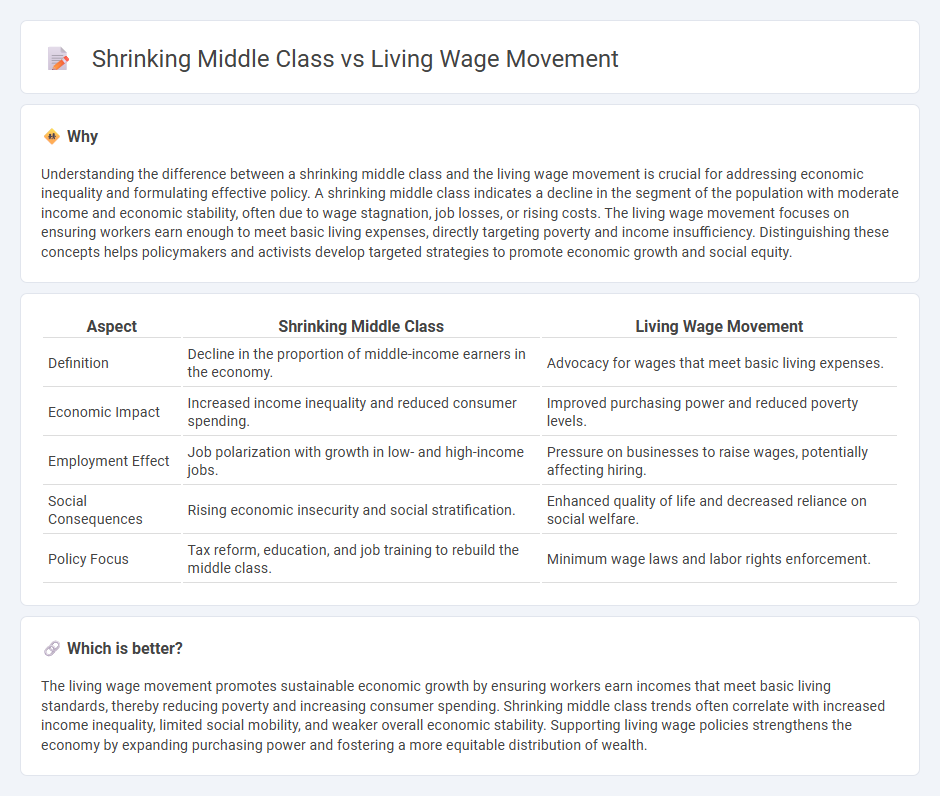 Shrinking Middle Class vs Living Wage Movement in Economy