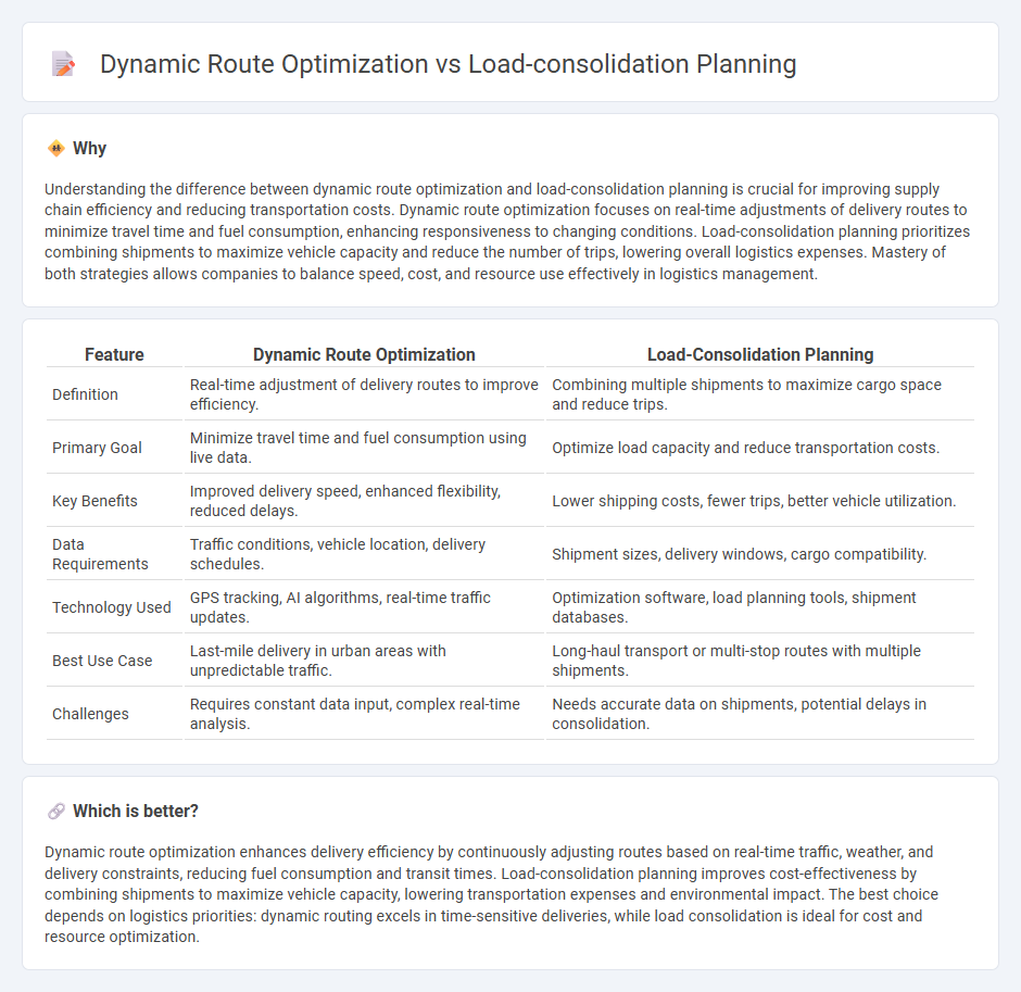 Dynamic Route Optimization vs Load-Consolidation Planning in Logistics