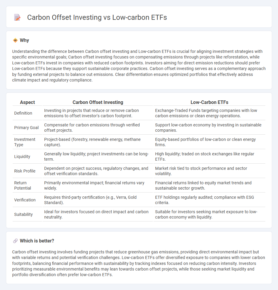 Carbon Offset Investing vs Low-Carbon Etfs in Investment