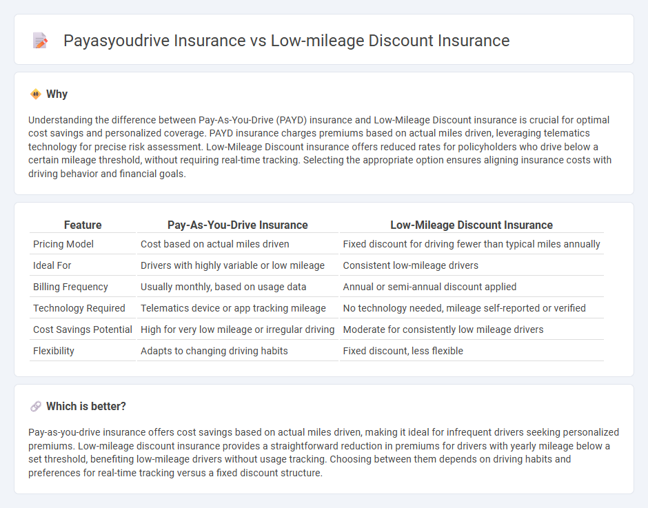Payasyoudrive Insurance vs Low-Mileage Discount Insurance in Insurance