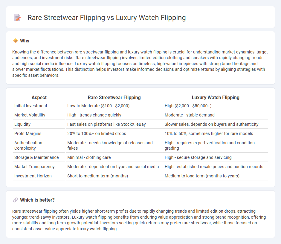 Rare Streetwear Flipping vs Luxury Watch Flipping in Investment