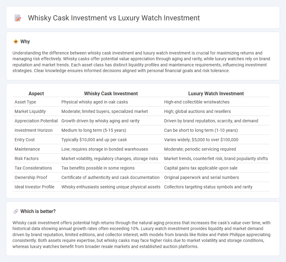 Whisky Cask Investment vs Luxury Watch Investment in Investment