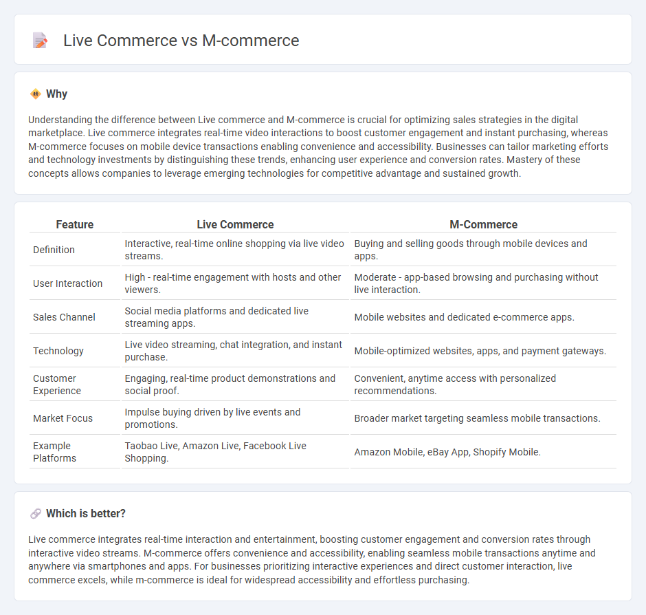 Live Commerce vs M-Commerce in Commerce