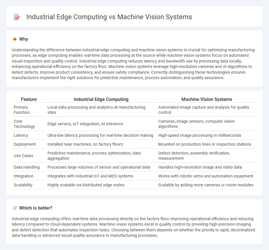 Industrial Edge Computing vs Machine Vision Systems in Manufacturing
