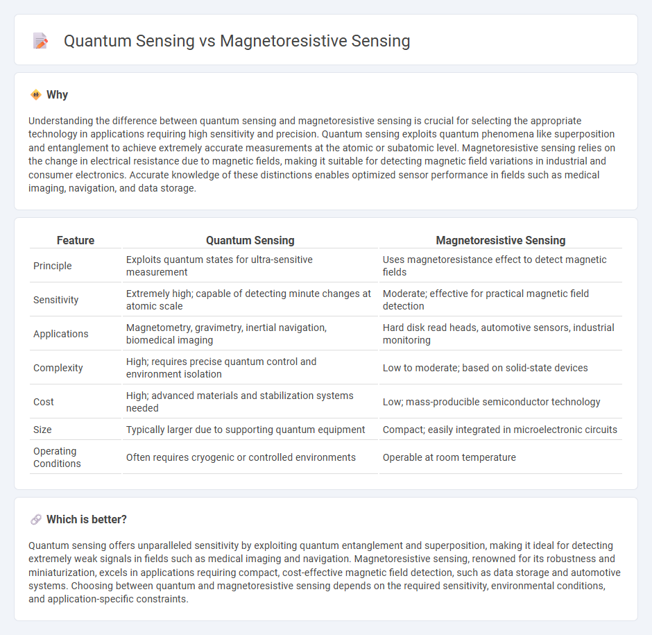 Quantum Sensing vs Magnetoresistive Sensing in Technology