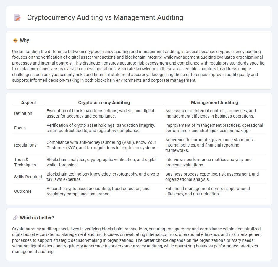 Cryptocurrency Auditing vs Management Auditing in Accounting