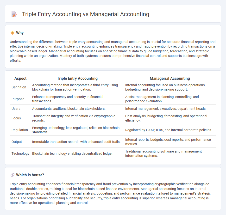 Triple Entry Accounting vs Managerial Accounting in Accounting