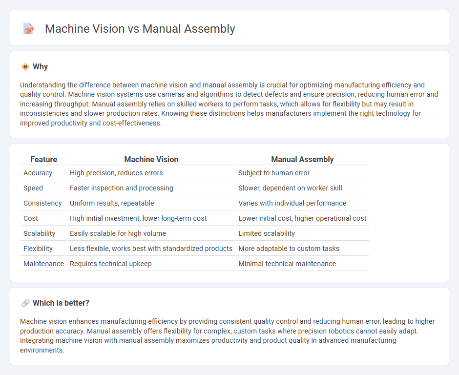 Machine Vision vs Manual Assembly in Manufacturing
