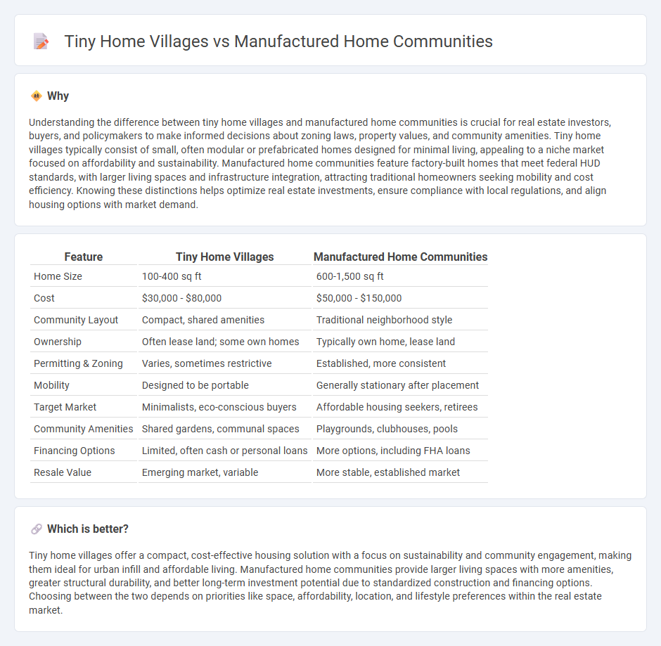 Tiny Home Villages vs Manufactured Home Communities in Real Estate