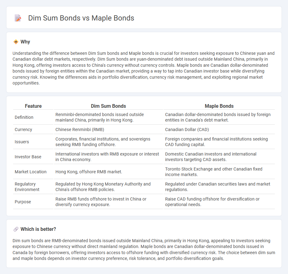 Dim Sum Bonds vs Maple Bonds in Finance
