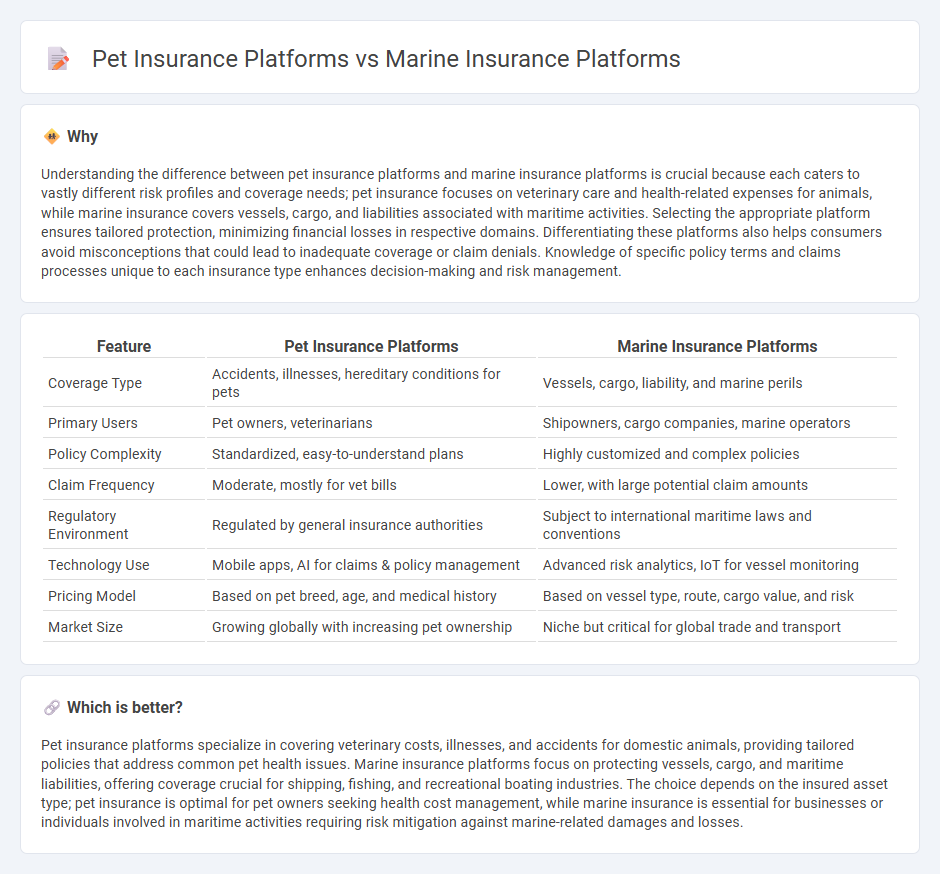 Pet Insurance Platforms vs Marine Insurance Platforms in Insurance