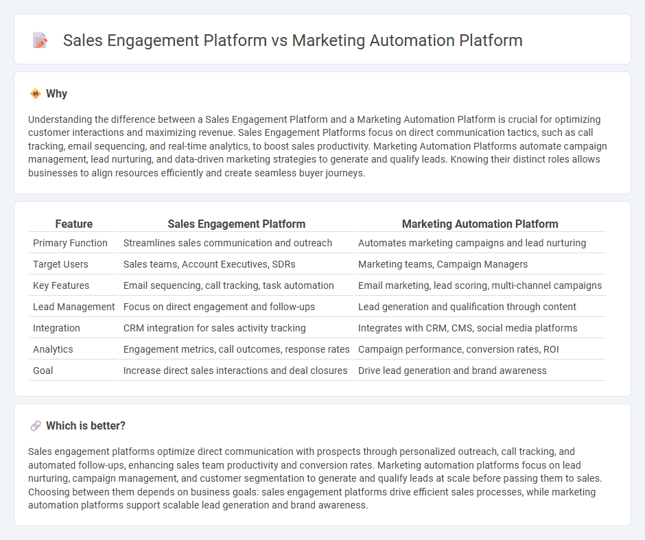 Sales Engagement Platform vs Marketing Automation Platform in Sales