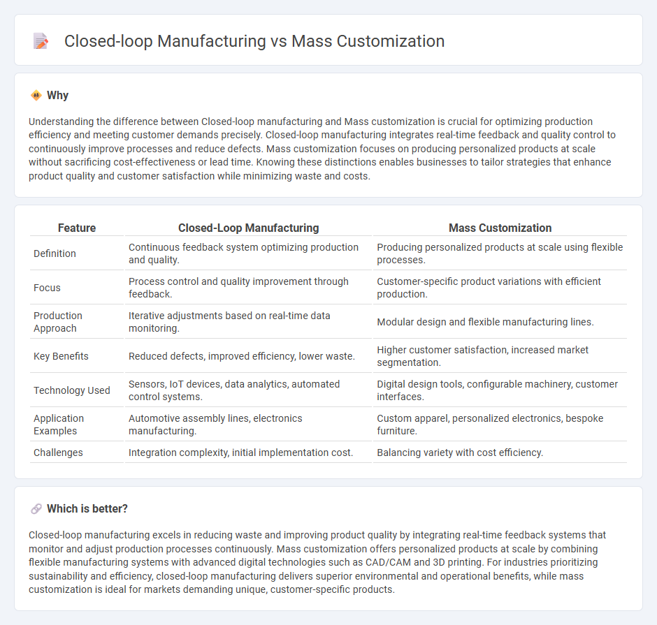 Closed-Loop Manufacturing vs Mass Customization in Manufacturing