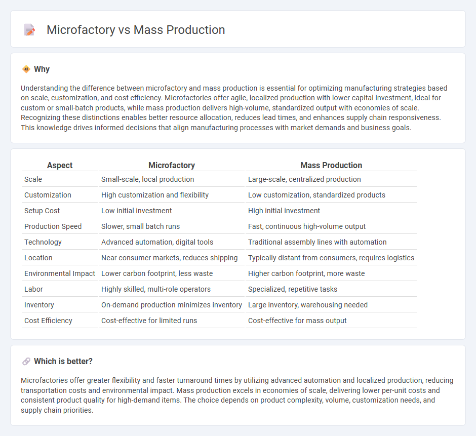Microfactory vs Mass Production in Manufacturing