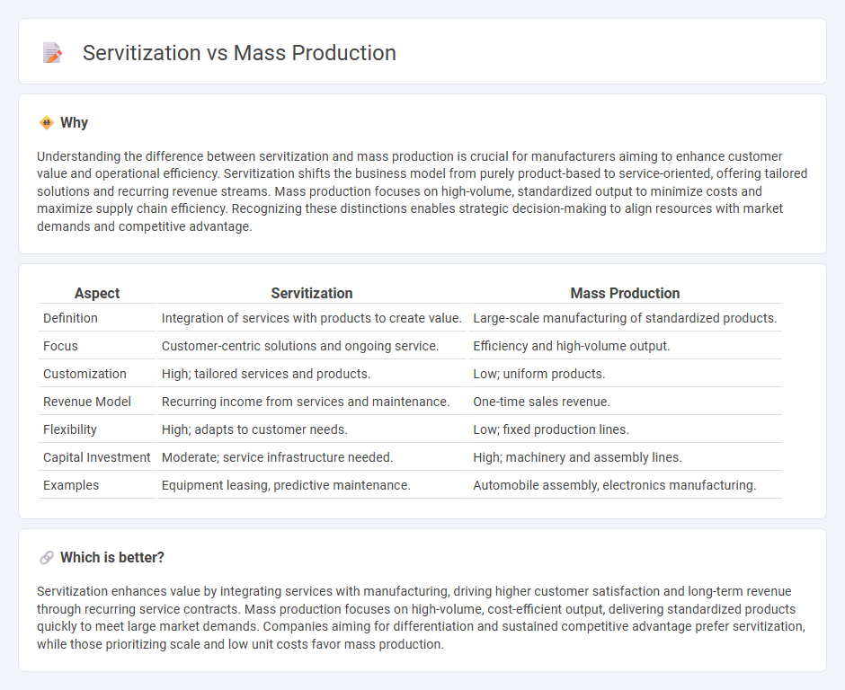 Servitization vs Mass Production in Manufacturing