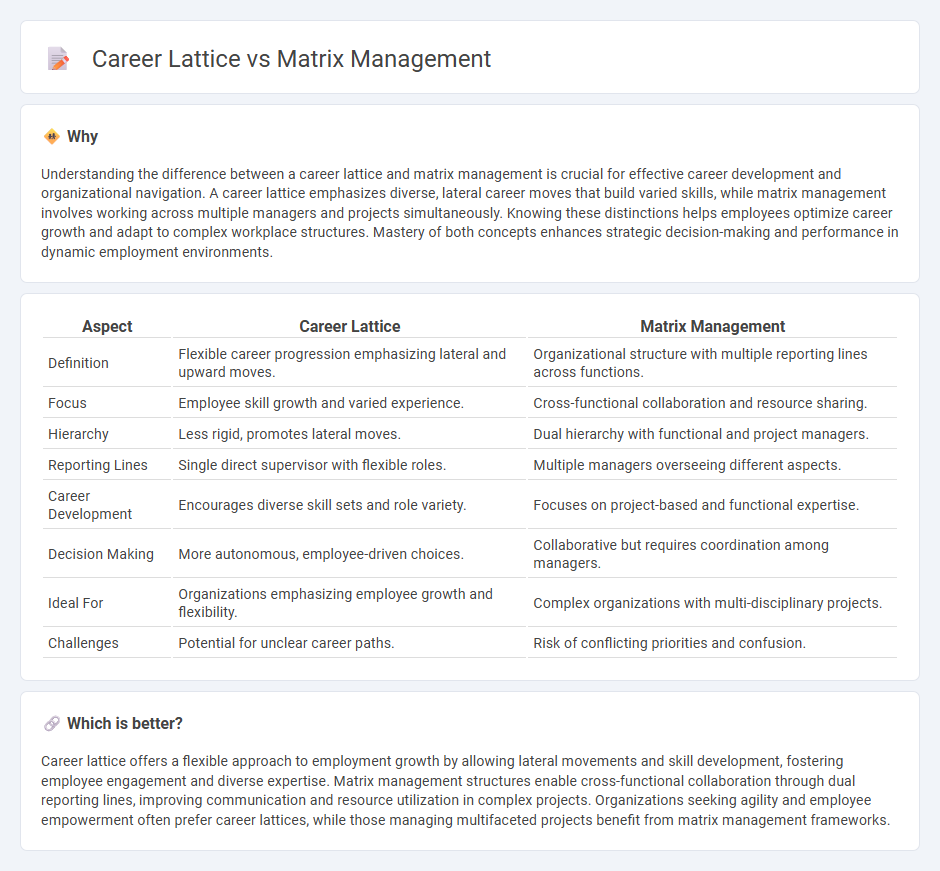 Career Lattice vs Matrix Management in Employment