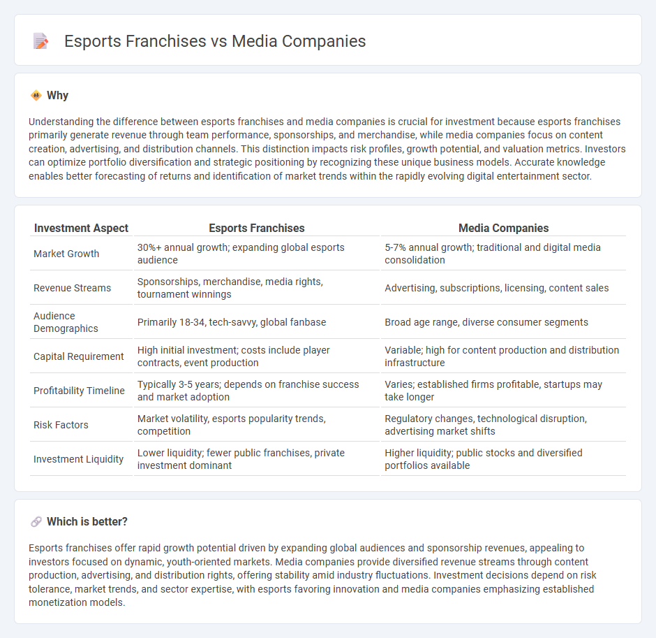 Esports Franchises vs Media Companies in Investment