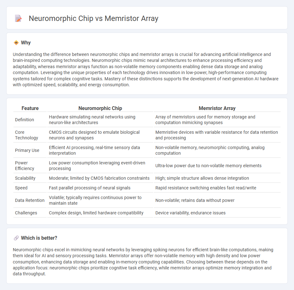 Neuromorphic Chip vs Memristor Array in Technology