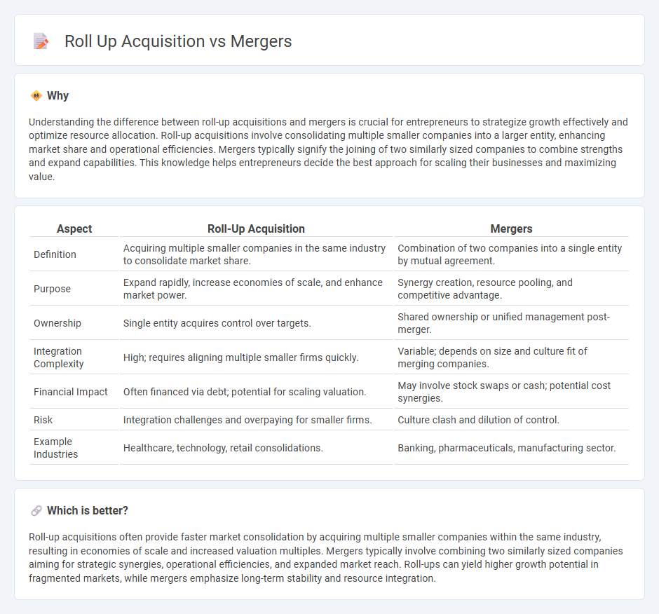 Roll Up Acquisition vs Mergers in Entrepreneurship