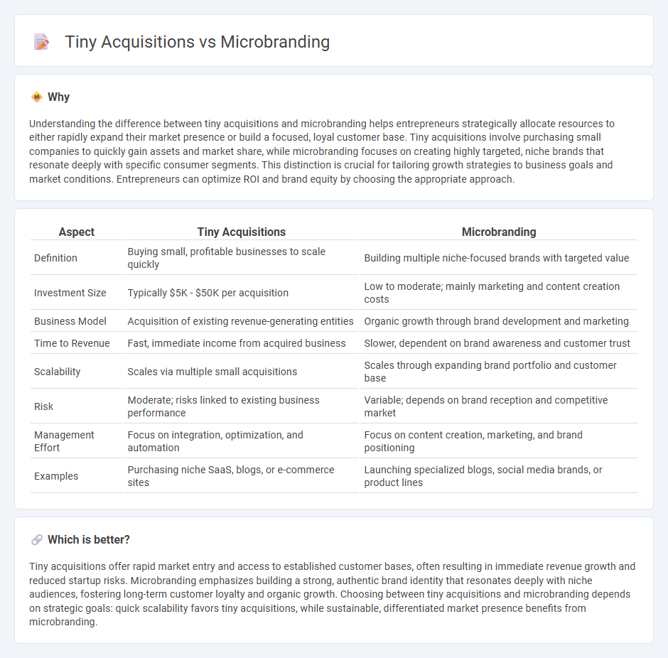Tiny Acquisitions vs Microbranding in Entrepreneurship