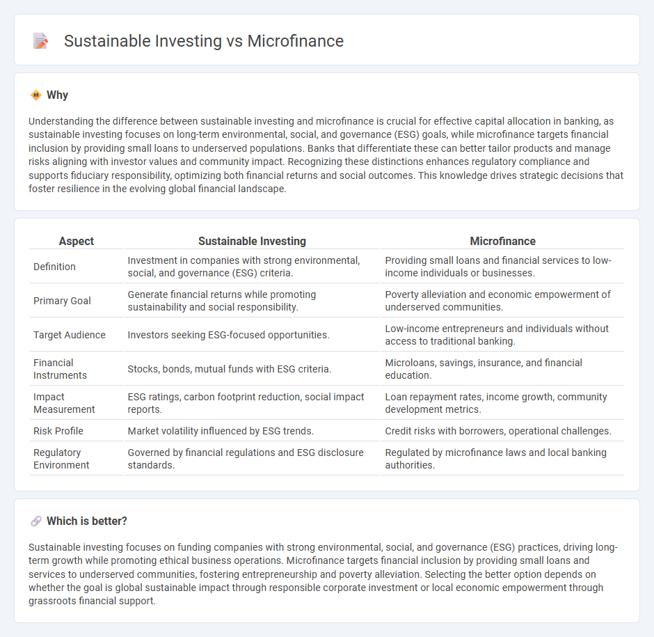 Sustainable Investing vs Microfinance in Banking