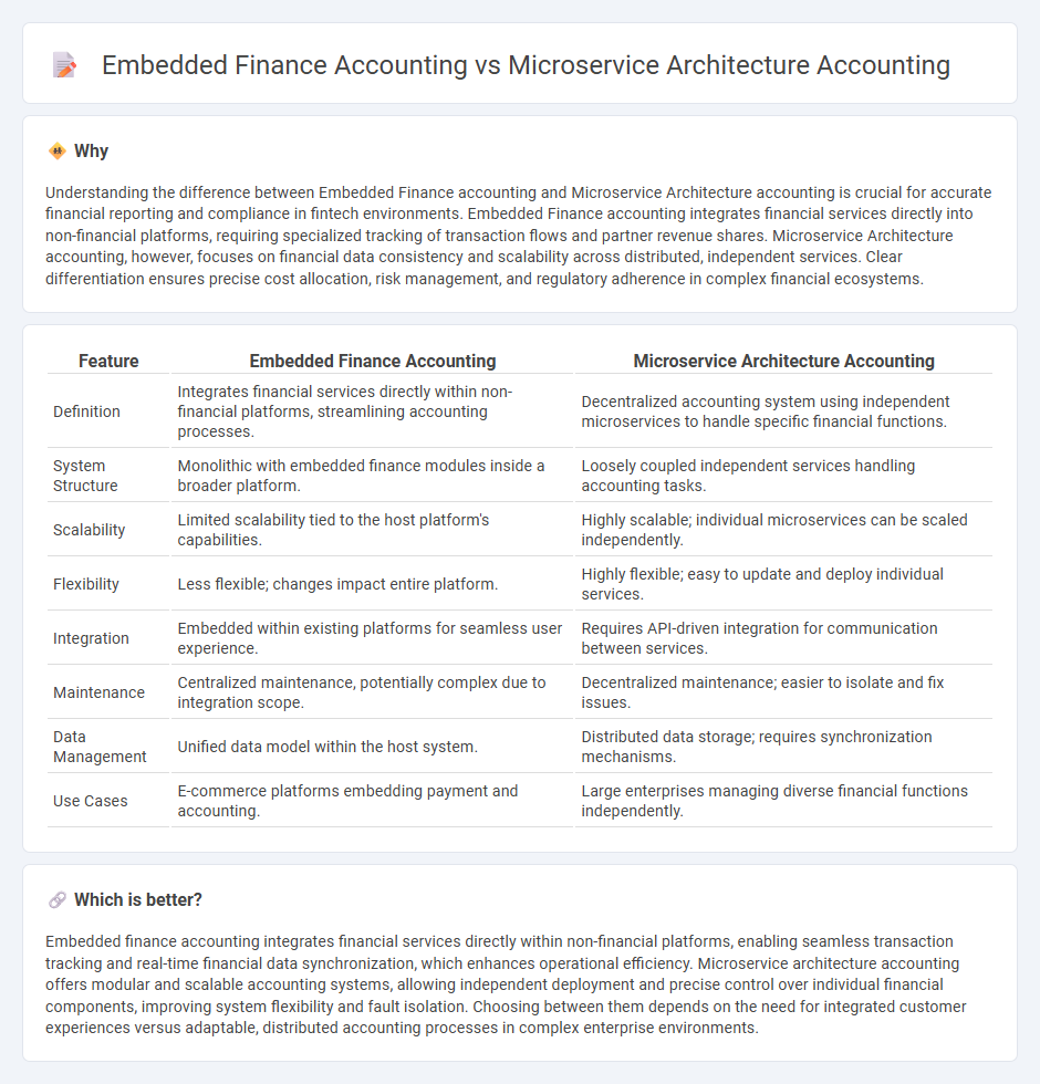 Embedded Finance Accounting vs Microservice Architecture Accounting in Accounting