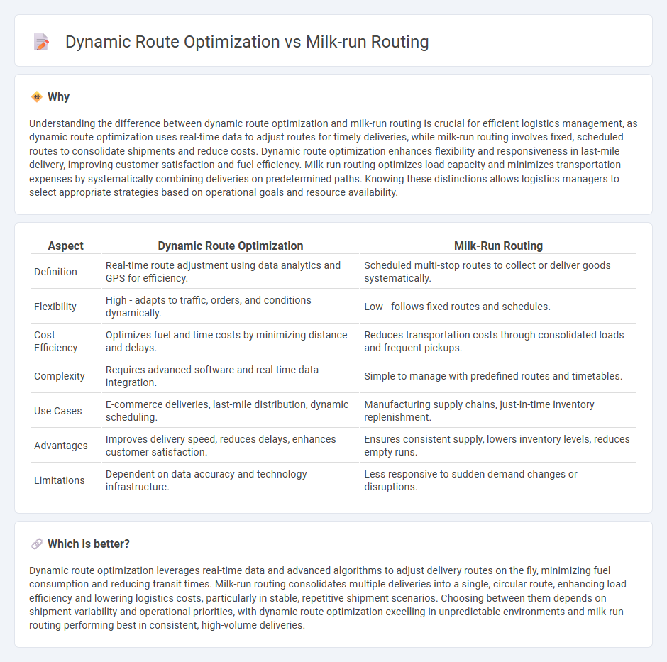 Dynamic Route Optimization vs Milk-Run Routing in Logistics