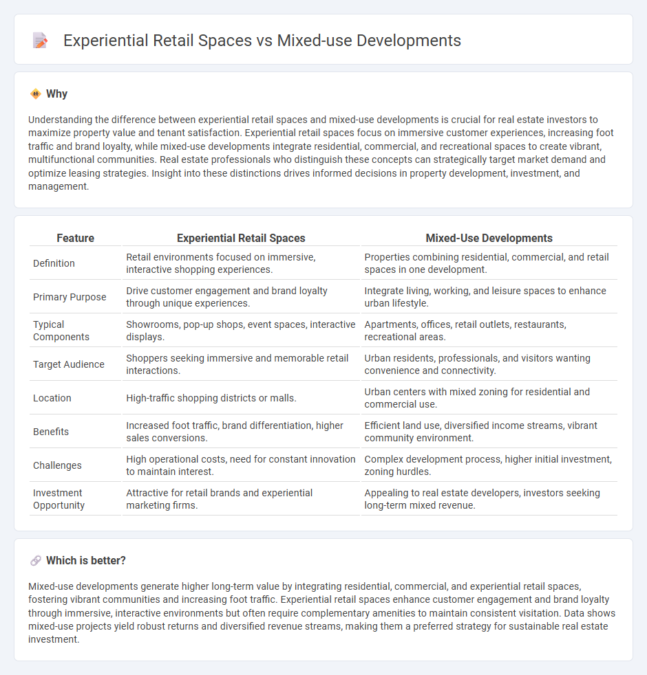 Experiential Retail Spaces vs Mixed-Use Developments in Real Estate