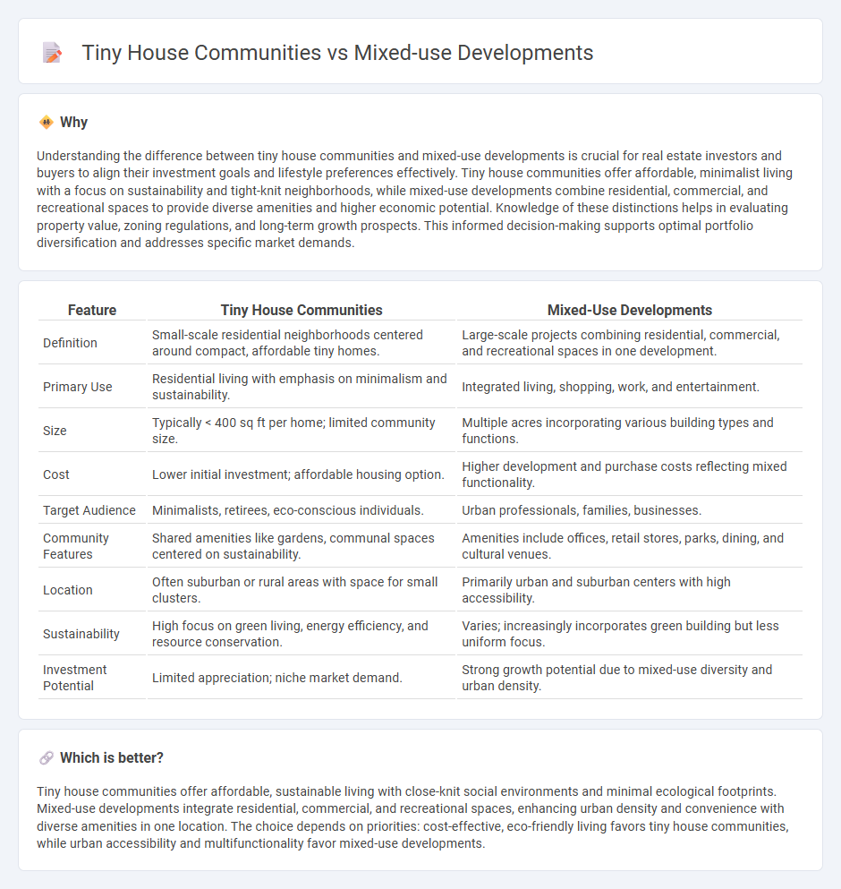 Tiny House Communities vs Mixed-Use Developments in Real Estate