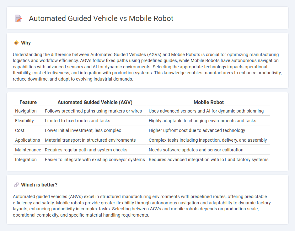 Automated Guided Vehicle vs Mobile Robot in Manufacturing