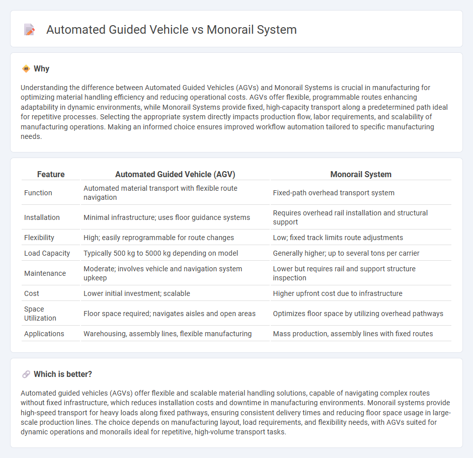 Automated Guided Vehicle vs Monorail System in Manufacturing