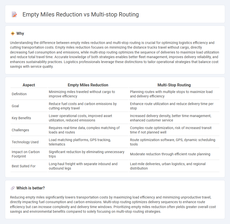 Empty Miles Reduction vs Multi-Stop Routing in Logistics