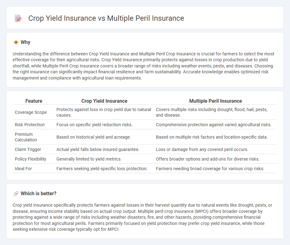 Crop Yield Insurance vs Multiple Peril Insurance in Insurance
