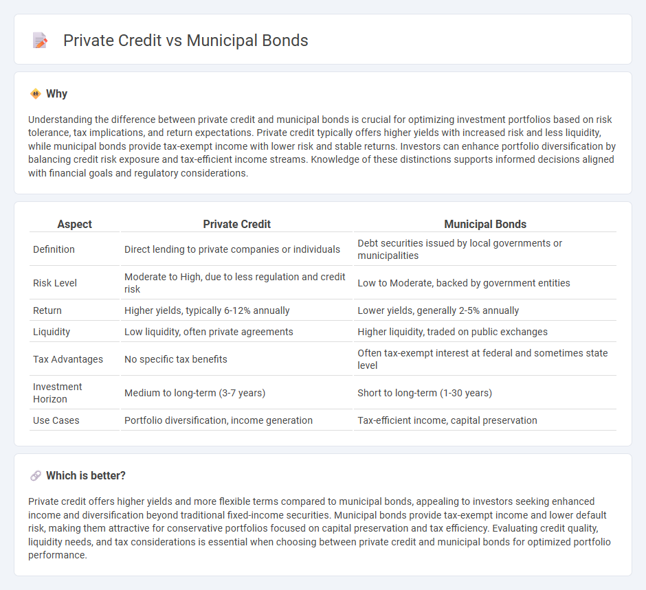 Private Credit vs Municipal Bonds in Finance