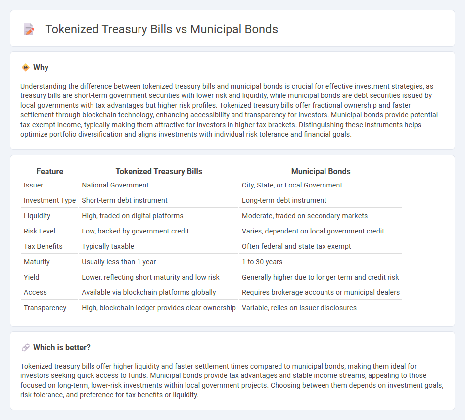 Tokenized Treasury Bills vs Municipal Bonds in Finance