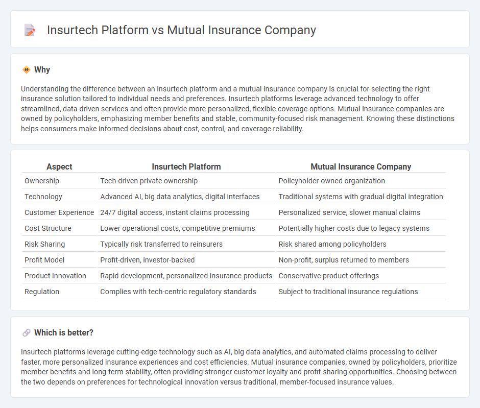 Insurtech Platform vs Mutual Insurance Company in Insurance