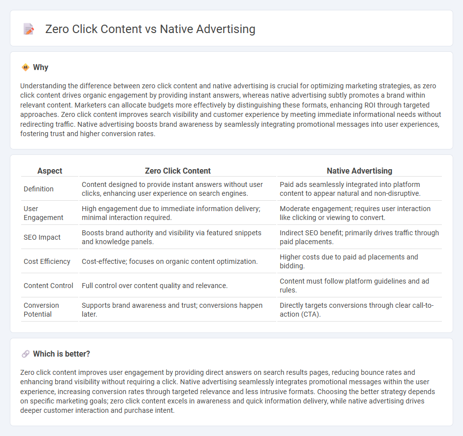 Zero Click Content vs Native Advertising in Marketing
