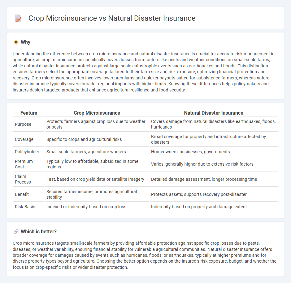 Crop Microinsurance vs Natural Disaster Insurance in Insurance
