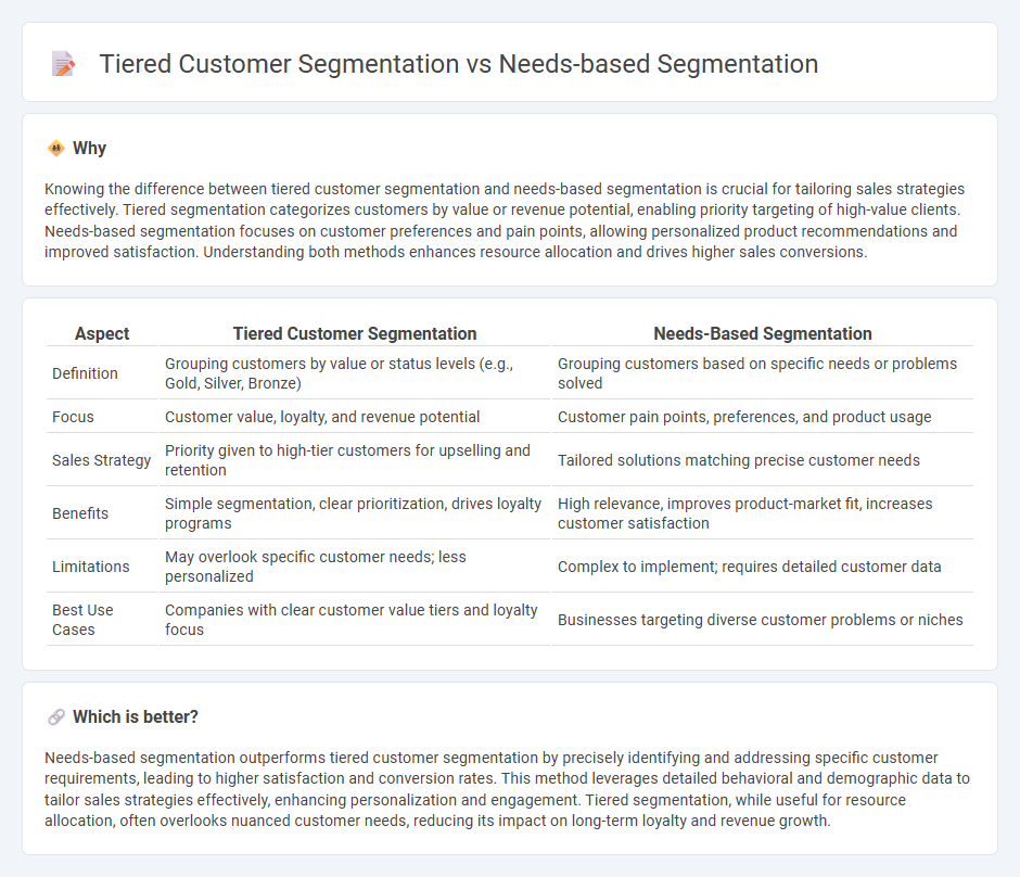 Tiered Customer Segmentation vs Needs-Based Segmentation in Sales