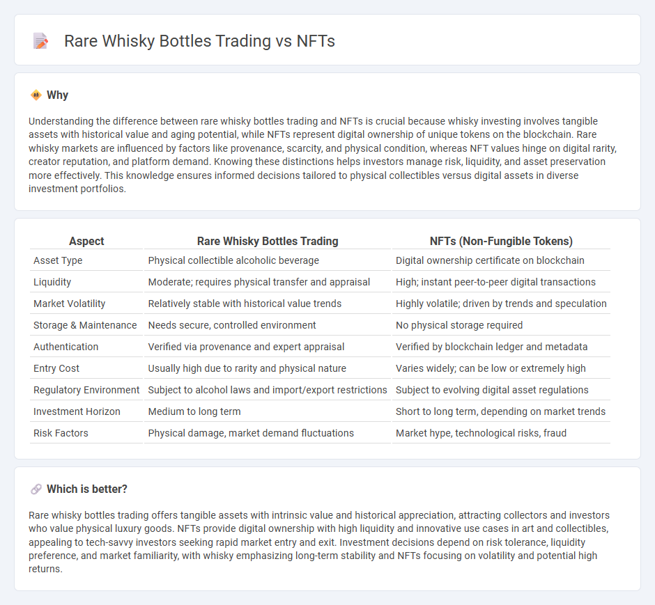 Rare Whisky Bottles Trading vs Nfts in Investment