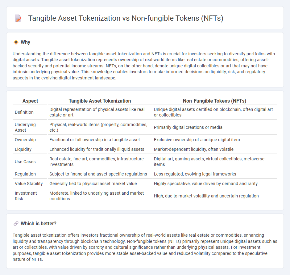 Tangible Asset Tokenization vs Non-Fungible Tokens (Nfts) in Investment