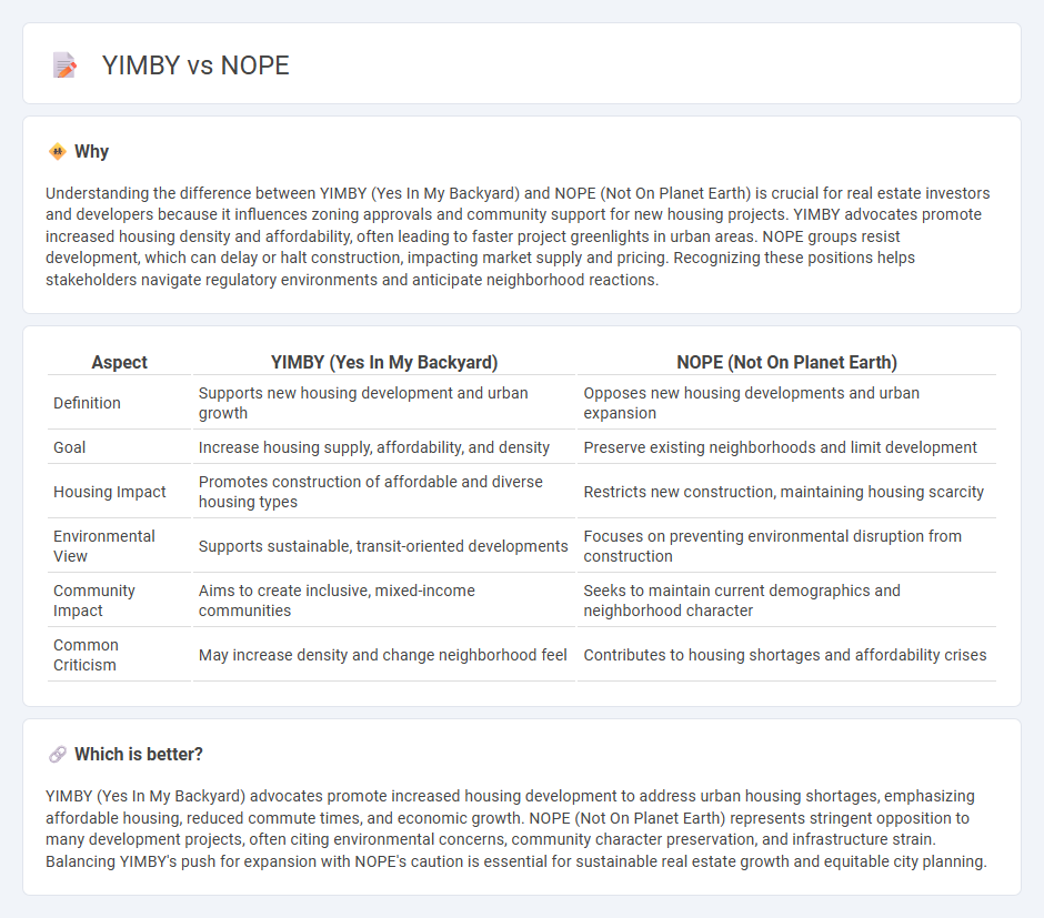 Yimby vs Nope in Real Estate