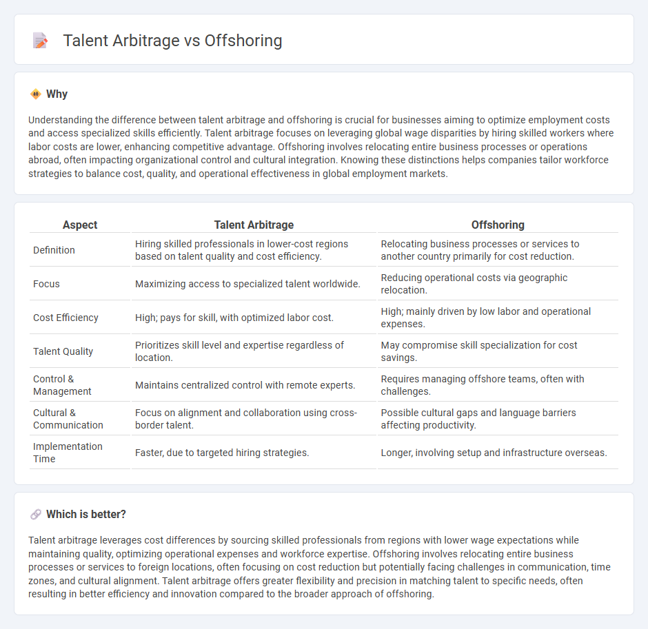 Talent Arbitrage vs Offshoring in Employment