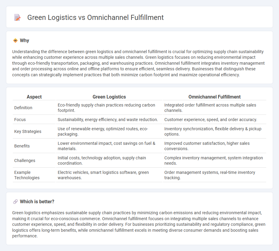 Green Logistics vs Omnichannel Fulfillment in Commerce